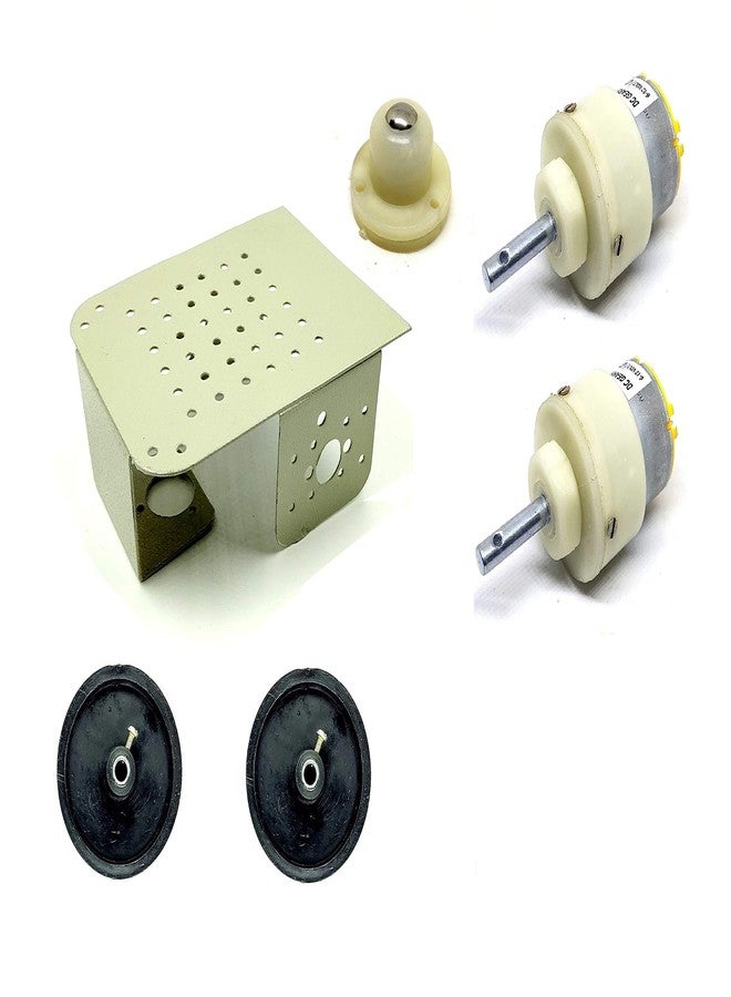 INVENTO 2 Wheel Car Kit Metal Chassis 130x105x45mm + 200 RPM DC Motor + 65x18 mm Wheel Robot Smart Car DIY - Image 1